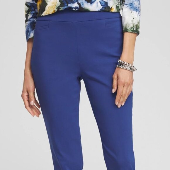 Chico’s So Slimming Brigitte Rivet Slit Ankle Pants Size 4 R 20 XXL Black - Picture 7 of 7